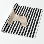 Gold Newfoundland Dog Gift Wrap Cadeaupapier (Uitgerold)