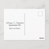 Gold Night Skyline Las Vegas Bruiloft Save the Dat Briefkaart (Achterkant)