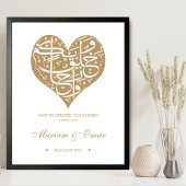 Gold Nikkah Wedding Poster