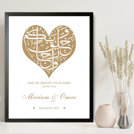 Gold Nikkah Wedding Poster