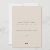 Gold NOEL Modern Photo Collage Holiday Kaart | San (Achterkant)