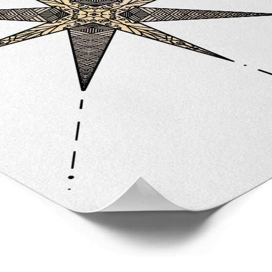 Gold North Star 8x10-inch Poster (Hoek)