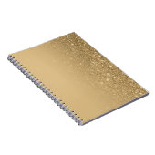 Gold Notebook with Glitter Edges – Glam Chic Notitieboek (Rechterzijde)