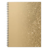 Gold Notebook with Glitter Edges – Glam Chic Notitieboek (Voorkant)