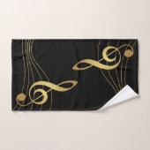 Gold Notes Muziekhanddoeken - De Treble Clef: Bad Handdoek (Handdoek)