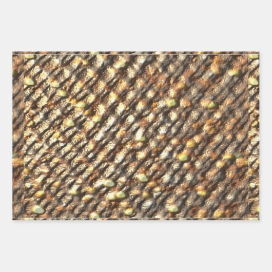 Gold Nugget Design Inpakpapier Vel (Voorkant)