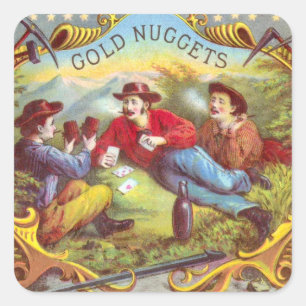 Gold Nuggets Antiek Sigar Label