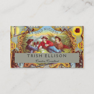 Gold Nuggets Antiek Sigar Label