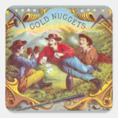 Gold Nuggets Antiek Sigar Label (Voorkant)