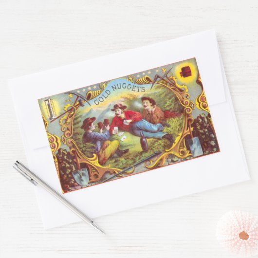 Gold Nuggets Antiek Sigar Label (Envelop)