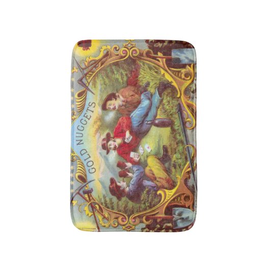 Gold Nuggets Antiek Sigar Label Badmat (Voorkant Verticaal)