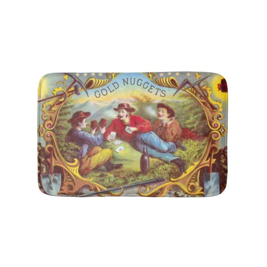 Gold Nuggets Antiek Sigar Label Badmat (Voorkant)
