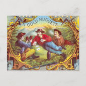 Gold Nuggets Antiek Sigar Label Briefkaart (Voorkant)