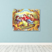 Gold Nuggets Antiek Sigar Label Canvas Afdruk (Insitu (Houten vloer))