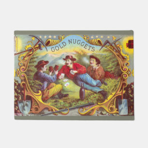 Gold Nuggets Antiek Sigar Label Deurmat