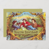 Gold Nuggets Antiek Sigar Label Kaart (Voorkant / Achterkant)