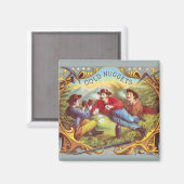 Gold Nuggets Antiek Sigar Label Magneet (Voorkant / Achterkant)