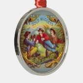 Gold Nuggets Antiek Sigar Label Metalen Ornament (Rechts)
