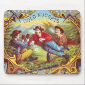 Gold Nuggets Antiek Sigar Label Muismat (Voorkant)