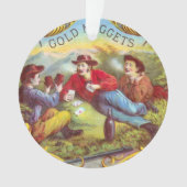 Gold Nuggets Antiek Sigar Label Ornament (voorkant)