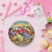 Gold Nuggets Antiek Sigar Label Papieren Bordje (Feest)