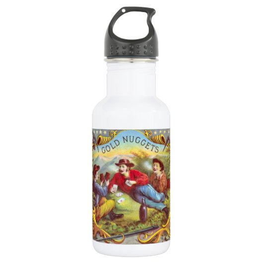 Gold Nuggets Antiek Sigar Label Waterfles (Voorkant)