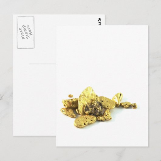 Gold Nuggets Briefkaart (Voorkant / Achterkant)