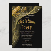 Gold Nuggets & Gold Smoke Veil Kerstmis Kaart (Voorkant / Achterkant)