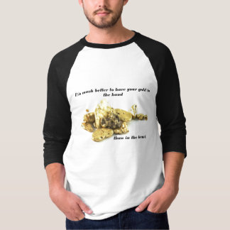 Gold Nuggets op wit T-shirt