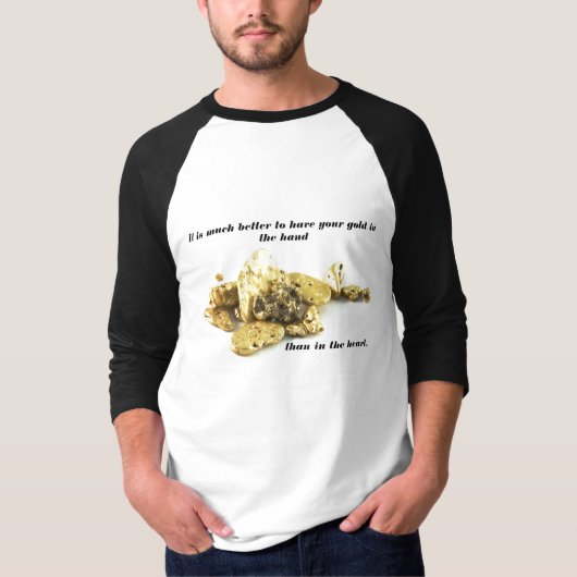 Gold Nuggets op wit T-shirt (Voorkant)