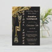 Gold Nuggets & Veil, Skeleton Keys Hallowedding in Kaart (Staand voorkant)