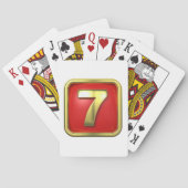 Gold Number 7-speelkaarten Pokerkaarten (Achterkant)