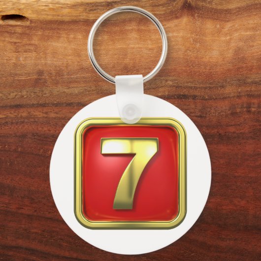 Gold Number Seven Sleutelhanger (Voorkant)