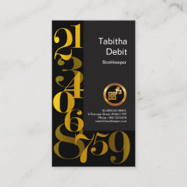 Gold Numbers van boekhouder Creative Faded Style Visitekaartje