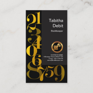 Gold Numbers van boekhouder Creative Faded Style Visitekaartje