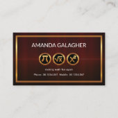 Gold Numerical Symbols Lijst Tiller Visitekaartje (Voorkant)