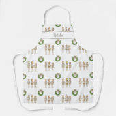 Gold Nutcracker and Wreath Christmas  Schort (Voorkant)