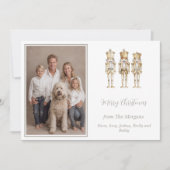 Gold Nutcracker Christmas Photo  Feestdagenkaart (Voorkant)