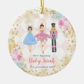 Gold Nutcracker We verwachten ouders Keramisch Ornament (Voorkant)