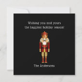 Gold Nutcrackers personaliseren kerstKaart Bedankkaart (Achterkant)