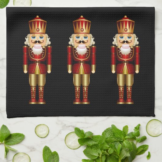 Gold Nutkrakers Theedoek (Gevouwen)