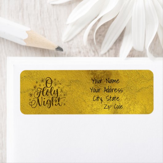 Gold O Heilige Kerstnacht Etiket (Insitu)