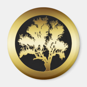 GOLD OAK TREE MAGNEET