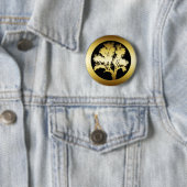GOLD OAK TREE RONDE BUTTON 5,7 CM (In situ)