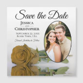 Gold Ochre Roos Wedding Save the Date Photo Magnet (Voorkant)