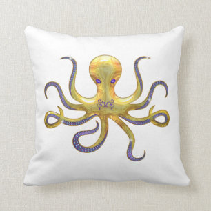 Gold Octopus Pillow Kussen