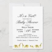 Gold Oerwoud Baby shower Kaart (Voorkant)