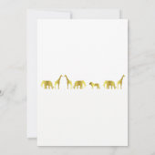 Gold Oerwoud Baby shower Kaart (Achterkant)