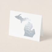 Gold of Silver Michigan State Map en Anchor Folie Kaarten (Voorkant)