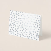 Gold of Silver Modern Abstract Random Dot Pattern Folie Kaarten (Voorkant)